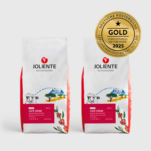 Café Crème – Röstkaffee von JOLIENTE, 100 % Arabica, Herkunft: Brasilien, Indien und Äthiopien
