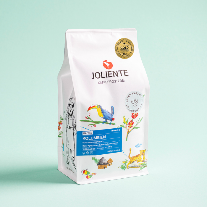 Entkoffeinierter Kaffee Kolumbien – Single Origin Kaffee von JOLIENTE, 100 % Arabica