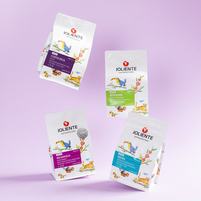 Filterkaffee Probierpaket – verschiedene Single Origin Kaffees von JOLIENTE, 100 % Arabica