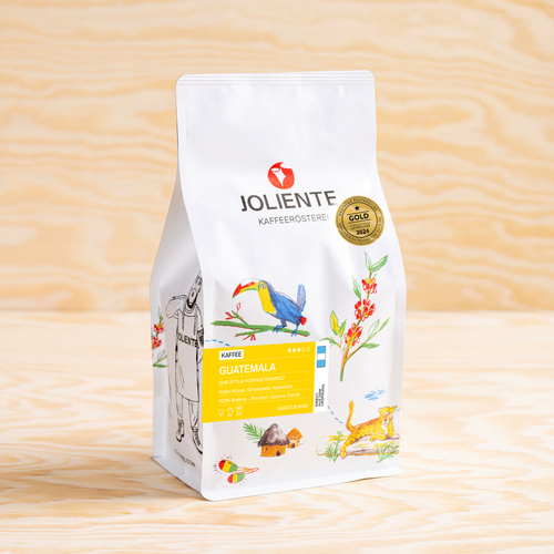 Kaffee Guatemala – Röstkaffee von JOLIENTE, 100 % Arabica, Herkunft: Guatemala (SHB Atitlán, Huehuetenango)