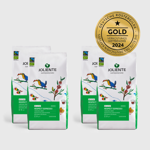 Respect Espresso – Röstkaffee von JOLIENTE, 65 % Arabica und 35 % Robusta, Herkunft: Honduras, Indien
