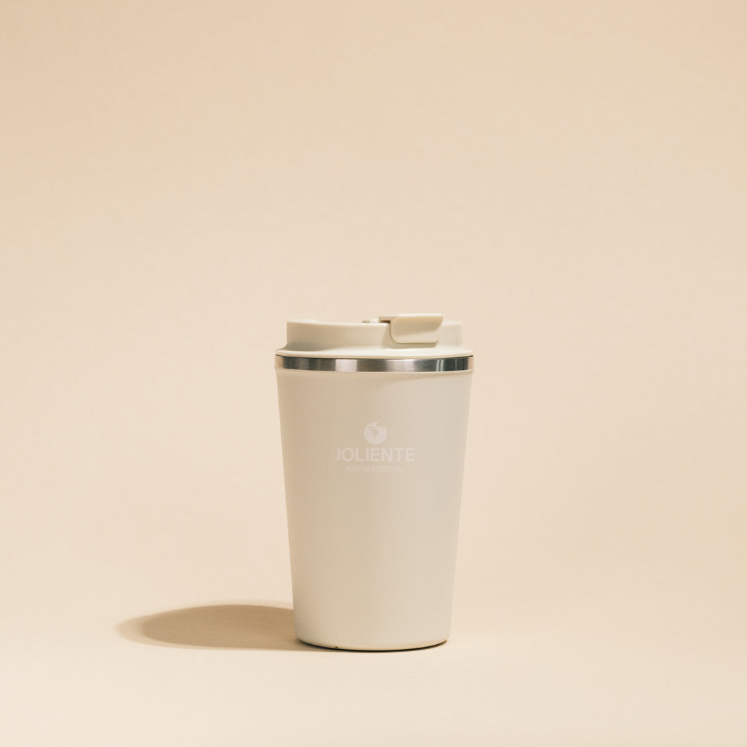 Beiger Thermobecher To Go – nachhaltiger Kaffeebecher von JOLIENTE