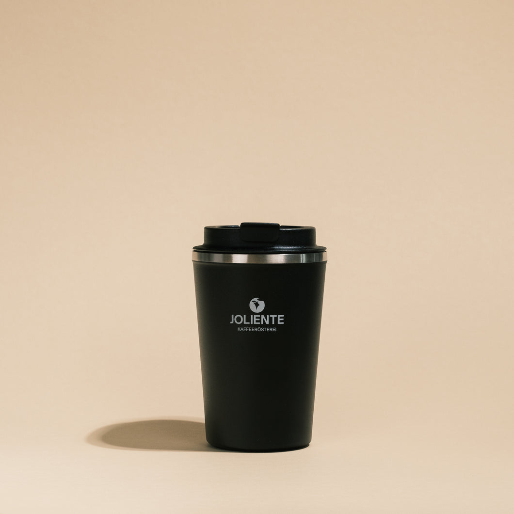 Schwarzer Thermobecher To Go – nachhaltiger Kaffeebecher von JOLIENTE